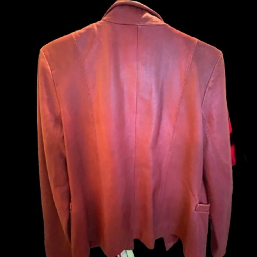 Cole Haan red leather jacket